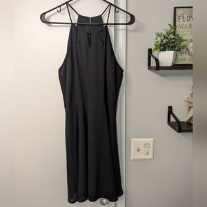 Express Black Dress with Neck Cut Outs